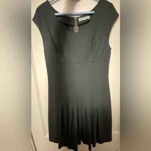 Geren Ford Gray A-Line Pleated Wool Dress Medium